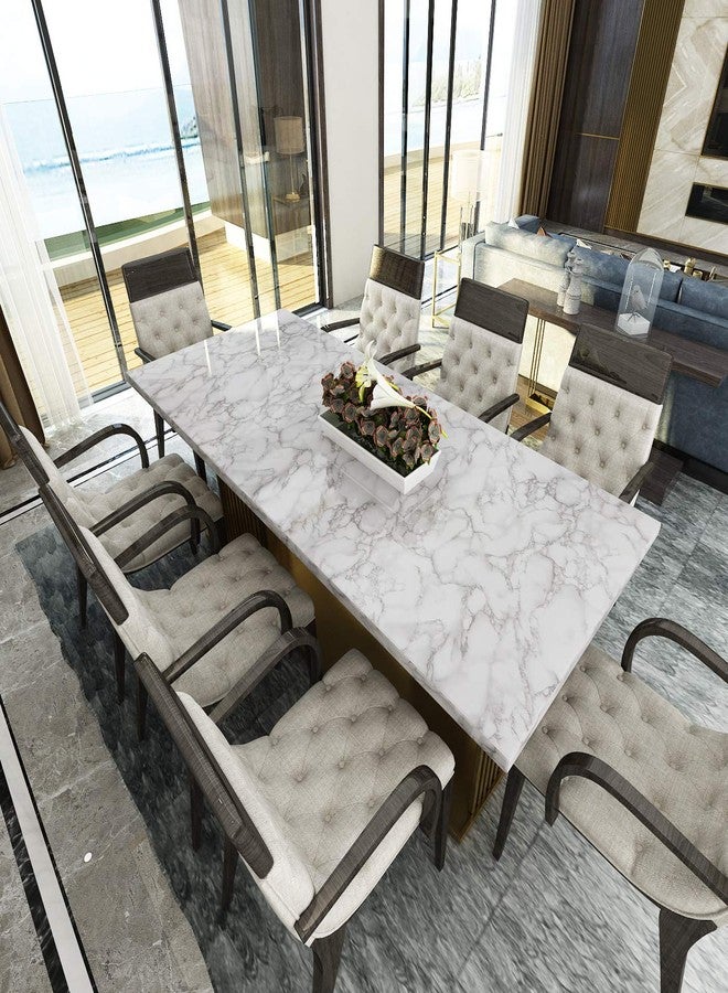 LACHEERY Large Size 36"x160" Grey White Marble Contact Paper for Countertops Peel and Stick Wallpaper Waterproof Self Adhesive Wallpaper for Kitchen Cabinets Backsplash Removable Counter Top Covers - Image 4