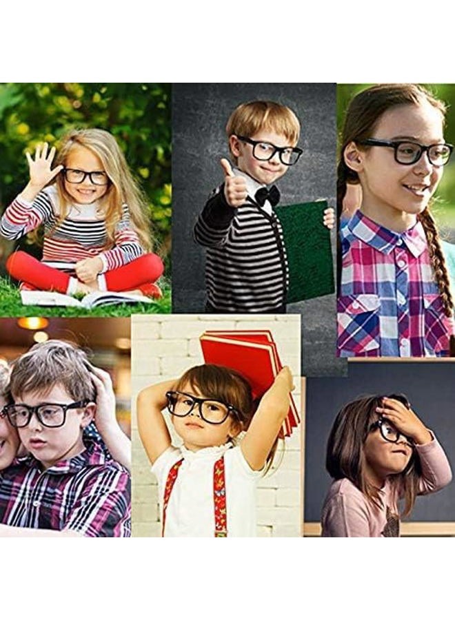 Boolavard Kids Nerd Glasses Clear Lens Geek Fake Eyeglasses for Girls Boys Eyewear Age 4-12 (Baby Pink) - Image 5