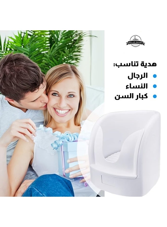 Relax Smart Wudu Foot Washer – Portable White Foot Washing Basin for Ablution, Easy-Clean Design with Anti-Slip Base, Comfortable & Hygienic Wudhu Foot Cleaner for Home and Mosque Use (48x37x36cm)
