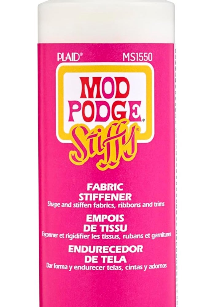 Mod Podge Plaid Stiffy Fabric Stiffener - 8 Ounce (236ml) for Crafting and Fabric Projects - Image 1