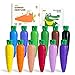 JUPITEARTH Carrot Crayons for Kids 12 Colors Non Toxic Beeswax Toddler Crayons with 30Page Coloring Book and 120 PDF Pages MessFree Coloring for Kids Art Supplies Gift - Image 3