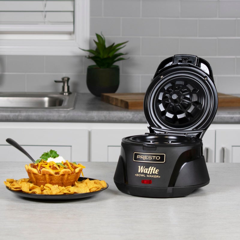 Presto! Presto 03500 Belgian Waffle Bowl Maker,Black, 9.3 x 8.25 x 5.25 inches  - Image 4