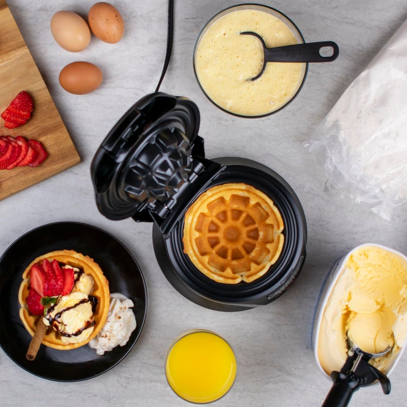 Presto! Presto 03500 Belgian Waffle Bowl Maker,Black, 9.3 x 8.25 x 5.25 inches  - Image 3