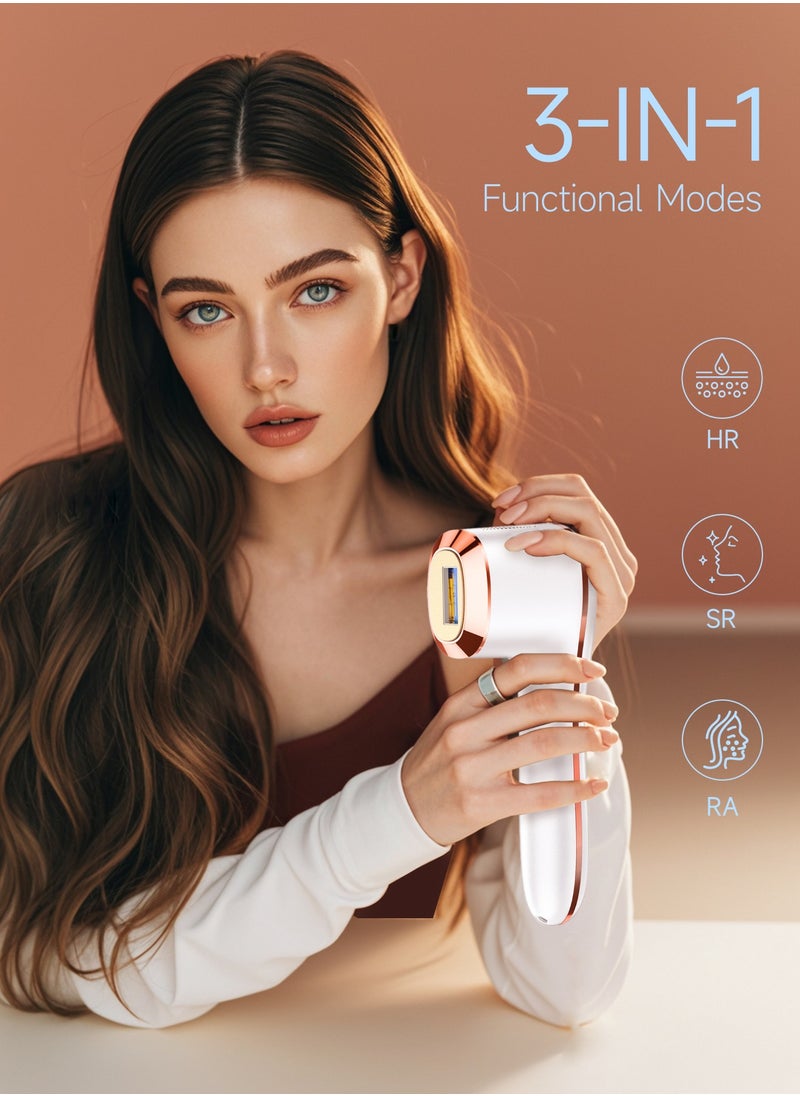 IPL Laser Hair Removal Device with Ice Cooling Technology - 9 Energy Levels & 3-in-1 Functions (HR/SC/RA) | Painless Full Body Use for Women/Men | CE Certified for Arab Skin Tones | Suitable for Face/Bikini/Back/Beard | 999,999 Flashes Permanent Results - pzsku/Z90EC7587068FC6692CF0Z/45/_/1740468589/f7e504ce-3208-4c53-8cc5-b22085ff6a4e