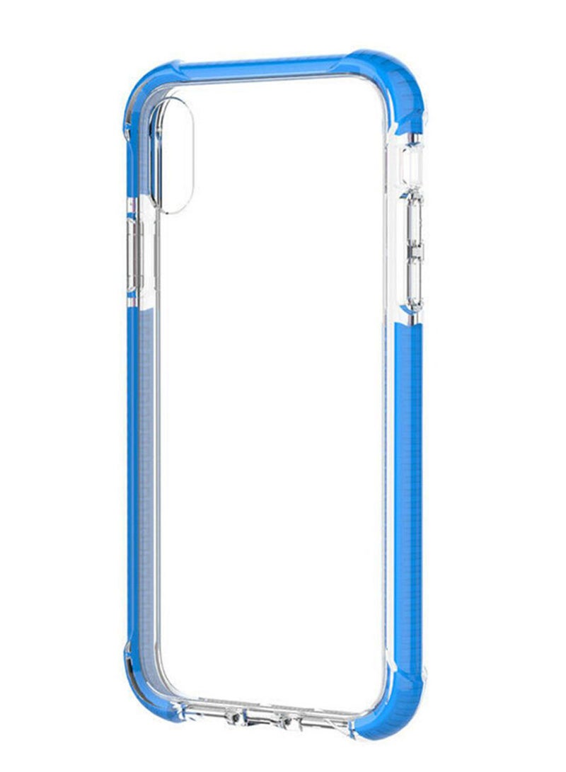 نيبمينينت غطاء حماية واقٍ ممتص للصدمات لهاتف أبل آيفون X أزرق/شفاف
