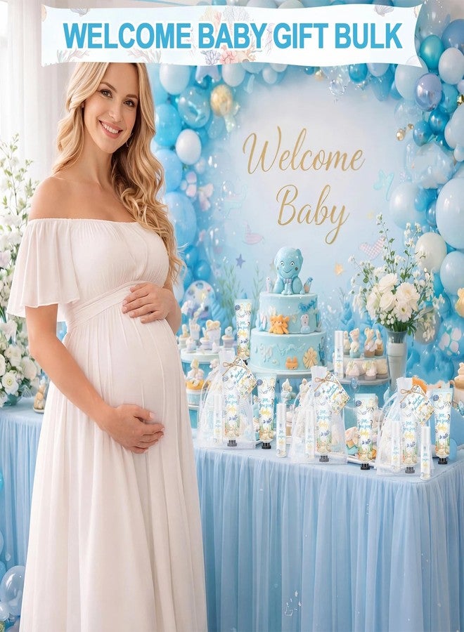 Dimsile 50 Set / 200 Pcs Sea You Soon Baby Shower Gifts Bulk Hand Lotion and Lip Balm with Organza Bags Tags Under the Sea Baby Shower Party Favor Ocean Animal Its a Boy for Girl Boy - Image 4