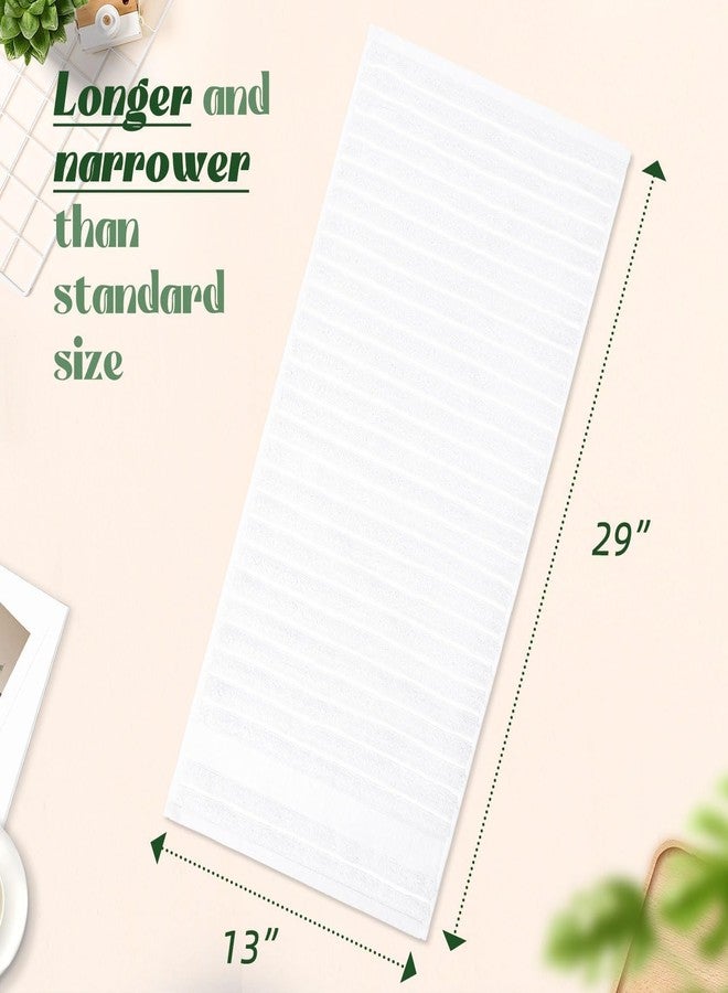 Jacquotha Luxurious 2-Pack Ribbed Striped Hand Towels (White) - Hotel & Spa Premium Cotton Face Towels 13” x 29”, Soft and Quick Drying 480GSM - Image 4