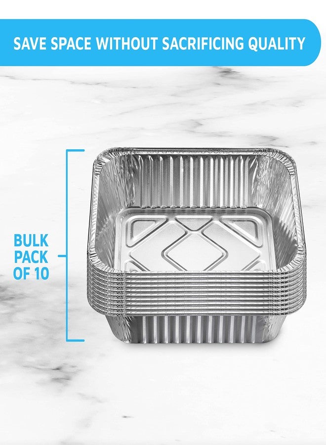 MontoPack Aluminum Foil Pans Half Size Roasting Chafing Pan | Bulk 10 Pack of 9x13 Tins for Cooking, Baking & Catering | Heavy Duty Disposable Cookware Steam Table Trays for Buffet & Food Prepping - Image 3