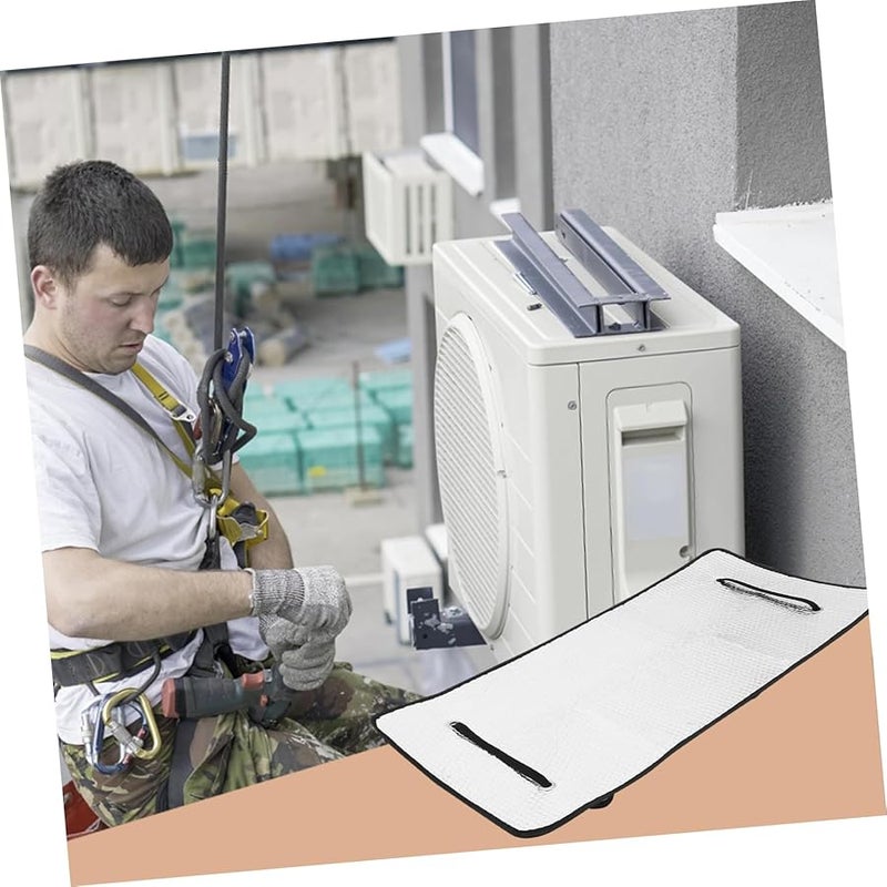 غطاء مكيف الهواء من رقائق الألومنيوم المقاوم للمطر يحمي الوحدة الخارجية من الشمس والمطر وسهل التخزين - Image 3