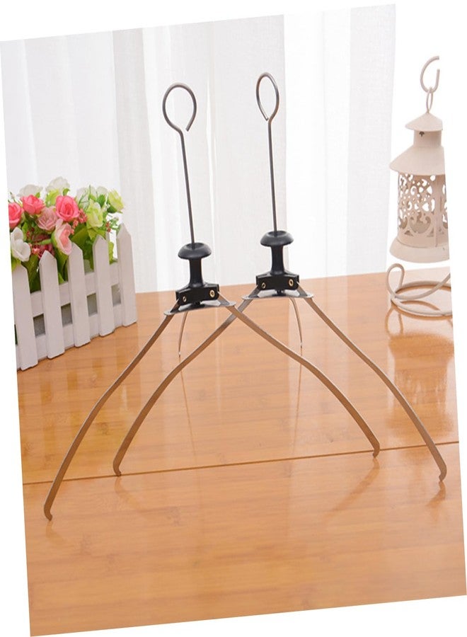 Hemoton 2pcs Triangular Grab Plate Clamp Bowl Picker Non-rusting Bowl and Pot Clamp Three-claw Plate Lifter Kitchen Lifter 2pcs Kitchen Gadget Tongs Clip Flat - Image 2