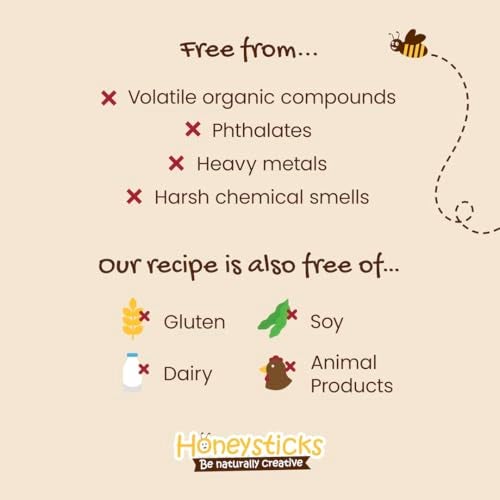Honeysticks ألوان أصابع غير سامة من هونيستيك (6 ألوان زاهية)، قابلة للغسل من الجلد، آمنة للرسم بالأصابع للأطفال، أعمار 1-3، 2-4، 3-5، مثالية كأول طلاء للفنانين الصغار من عمر 1+، قائمة على الماء، صديقة للبيئة - Image 3