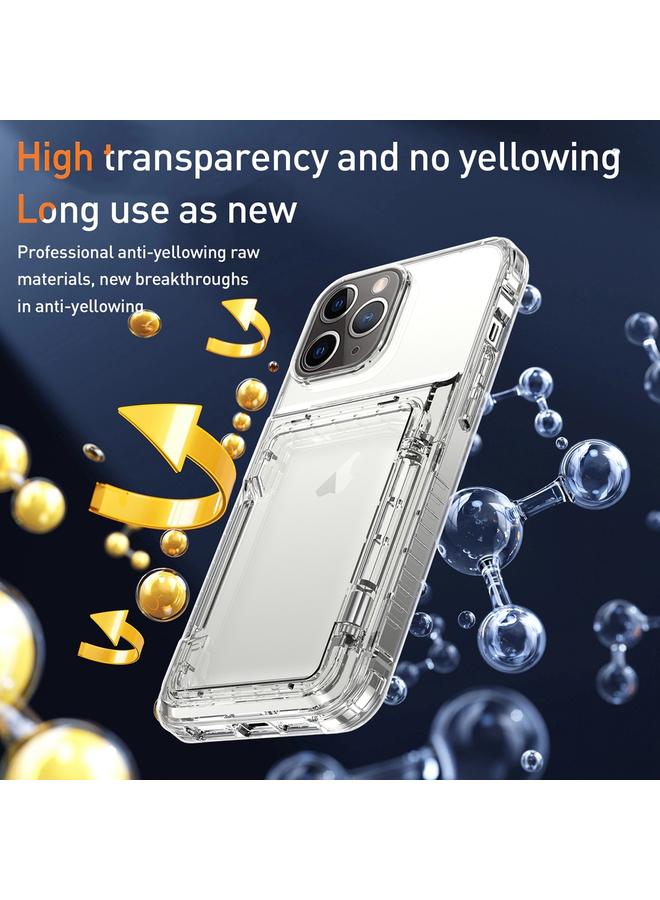 S-TOP Case For iPhone 11 Pro Crystal Clear Flip Card Slot Phone Case - Image 5