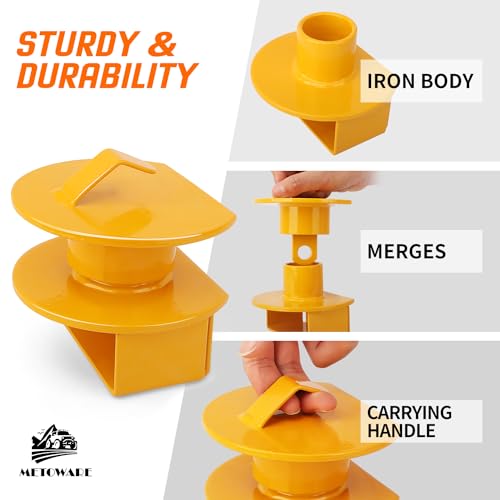 METOWARE Lunette Eye Lock Tow Drawbar Lock Heavy-Duty Steel Trailer Lock Fits All 2-1/2 to 3 Inch Lunette Eyes (Yellow) - Image 3