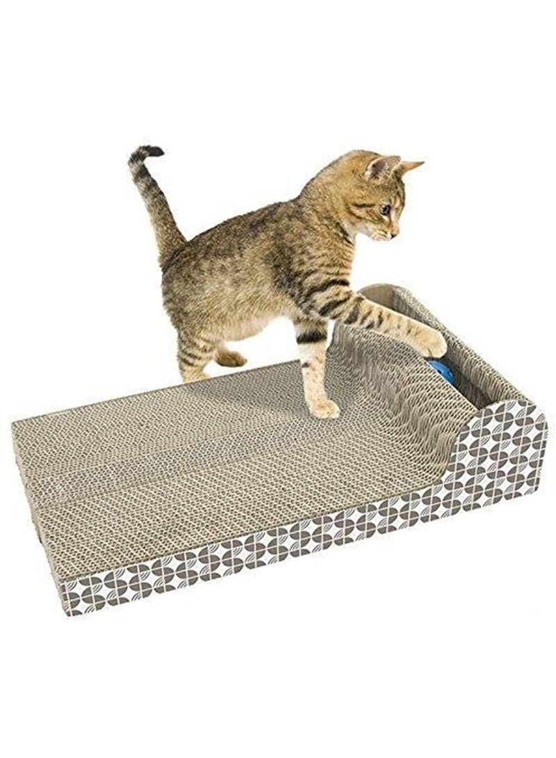 Cat خدش الوسادة مع Catnip Cat خدش الورق المقوى, الورق المقوى القابلة لإعادة التدوير الدائمة, مناسبة لحماية الأثاث, قطة الراحة, مخلب طحن التدريب - Image 1