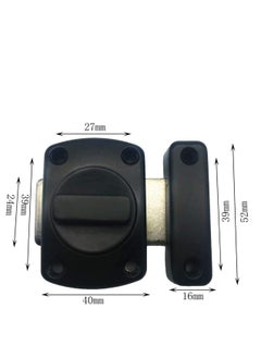 KASTWAVE Door Lock Slide Gate Latch Tiny Door Bolt Bathroom Latch Rotate Bolt Gate Latch Door Lock  - Image 2