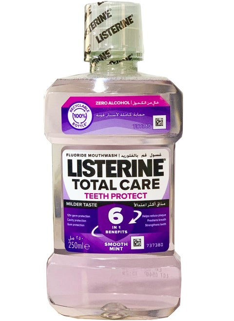 Listerine Fluoride Mouth Wash Total Care Smooth Mint - 250 ML