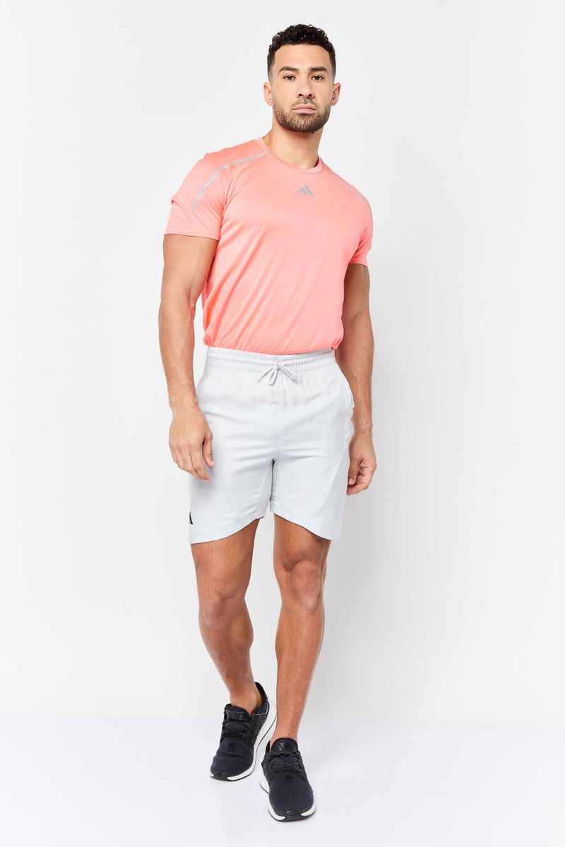 Adidas Men 2 Pieces Sportswear Fit Tennis Shorts, Light Grey  - Image 2