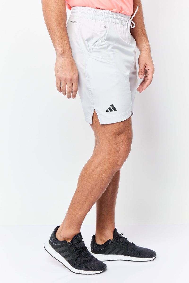 Adidas Men 2 Pieces Sportswear Fit Tennis Shorts, Light Grey  - Image 3
