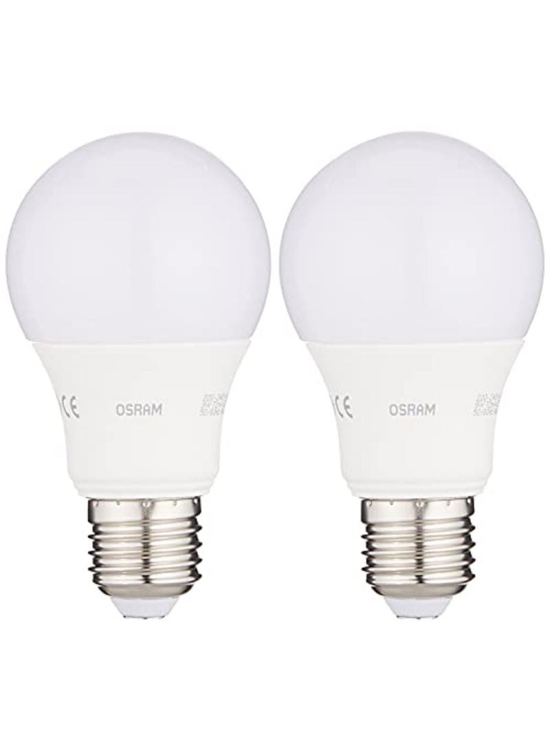 Osram Led Value Classics A (8.5W) Frosted Lamp, Warm White - Pack Of 2, Os-Led-8.5W-Ww-Fs-2Pcs, - Image 1