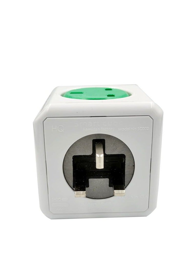 سمارت كيوب ملحقات كهربائية معدات عالية الجودة مقبس طاقة 2 USB و 3 مآخذ طاقة محول السفر  - Image 2