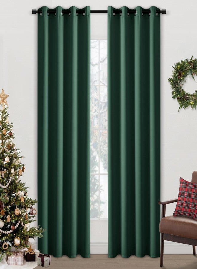 XTMYI Christmas Blackout Curtains for Winter Living Room 84 Inches Long,Holiday Thermal Insulated Curtains for Bedroom Dining Room 84 Inch Length 2 Panels Set - Image 1