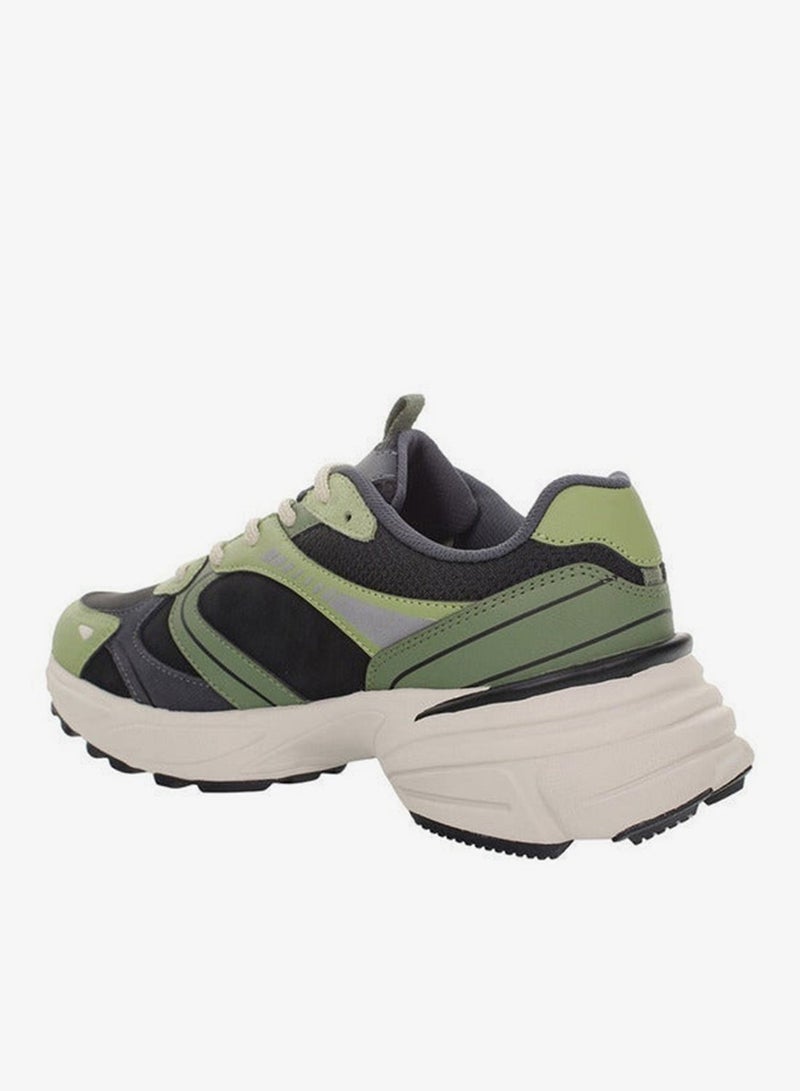 LUMBERJACK Men MONEY Panelled Lace-Up Sneakers - Image 3