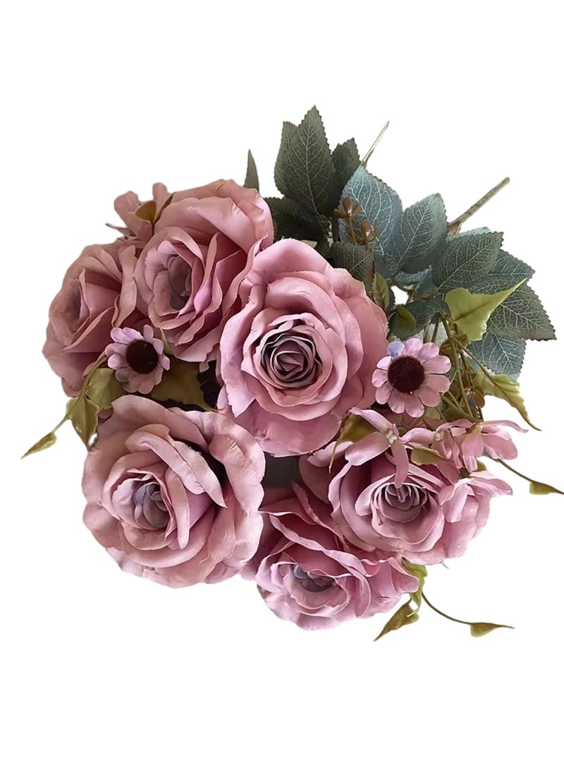 Huitich Artificial Flower Decor for Home, Parties, and Weddings Purple Cameo Brown  - Image 1