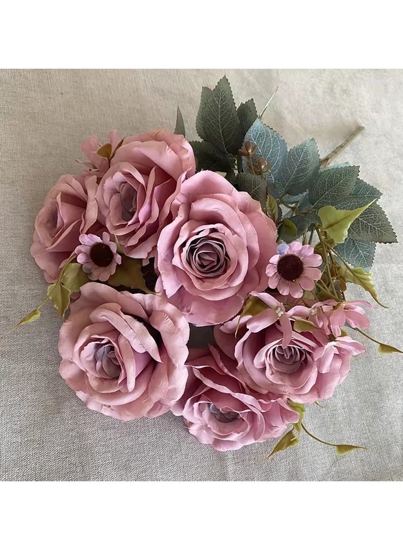 Huitich Artificial Flower Decor for Home, Parties, and Weddings Purple Cameo Brown  - Image 5