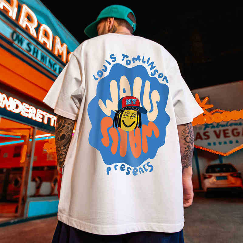 Street Spoof Cartoon Fashion Brand Hip Hop Short Sleeve Men'S Loose Oversize Fashion Ins Half Sleeve T-Shirt Large Size - Image 2