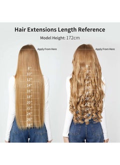 REECHO 14" 1-Pack 3/4 Full Head Wavy Clips in on Synthetic Hair Extensions HE008 Hairpieces for Women 5 Clips 3.6 Oz per Piece - Dark Brown  - Image 5