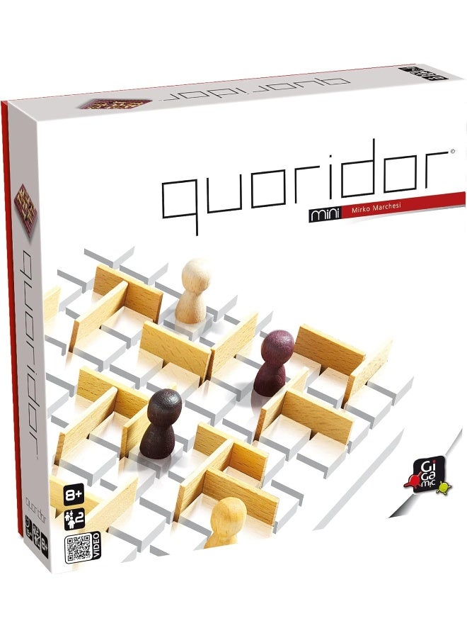 Gigamic Quoridor Mini | Travel-Friendly Strategy Game for Families and Adults | Ages 8+ | 2 to 4 Players | 15 Minutes - Image 1
