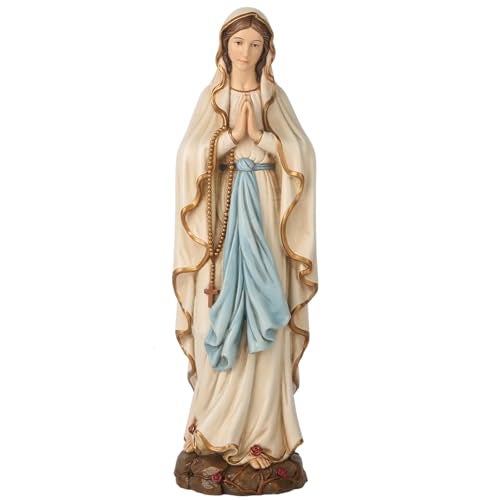 BC BUILDCLASSIC BC Catholic Our Lady of Lourdes Statue, Blessed Virgin Mary Mother Figure for Home Altar, Religious Gifts to Mom, Inspirational Home décor, 10" H, Renaissance Sculpture Handmade by Buildclassic - Image 1