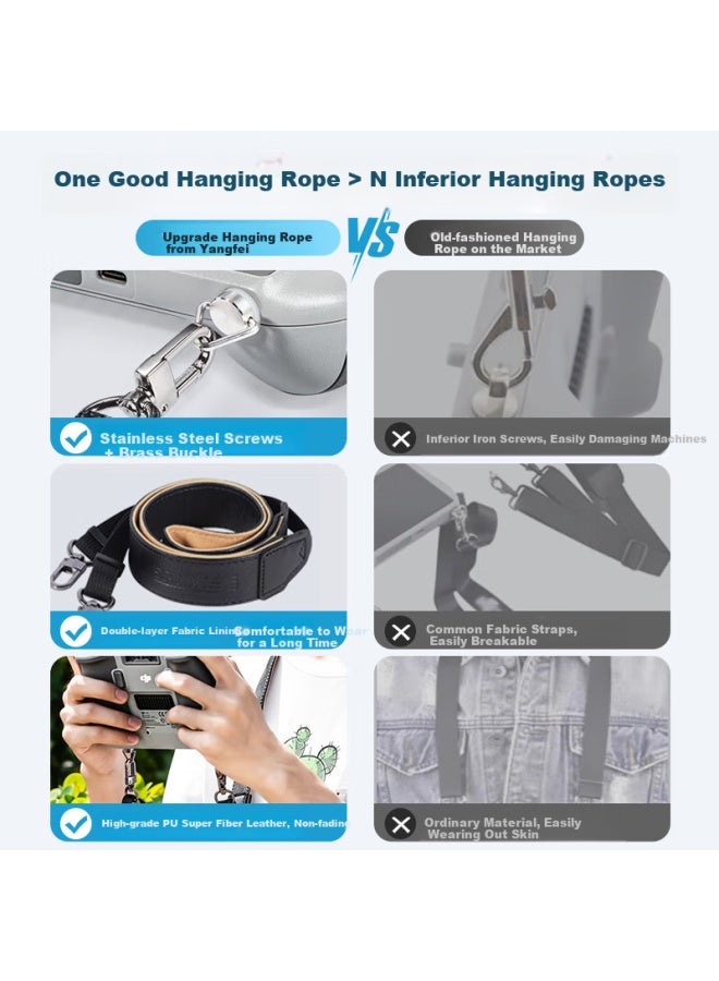 Youfes Compatible With Dji Remote Control Hanging Rope Rc/rc2/flip/air3s/air3/mini4pro/mini3/mini3pro Drone With Screen Remote Control Accessories Shoulder Strap - Image 2