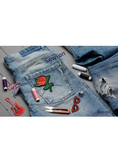 Generic 2 Pieces Running Out 'Active 60' Applique Embroidered Sew-on Patch ; Size Small: 5cm x 3cm for Jackets, Bags, Caps, T-Shirts, Jeans, Outdoor Clothing (Pack of 2). (Code: SBX-103)  - Image 5