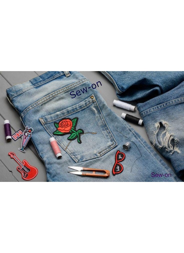 Generic 2 Pieces Running Out 'Active 60' Applique Embroidered Sew-on Patch ; Size Small: 5cm x 3cm for Jackets, Bags, Caps, T-Shirts, Jeans, Outdoor Clothing (Pack of 2). (Code: SBX-103)  - Image 5