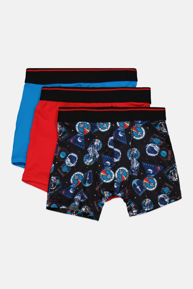 PARKER Kids Boy 3 Pack Boxers, Black  - Image 1