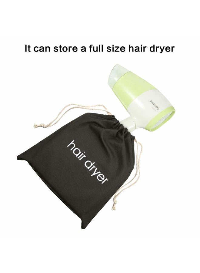Bememo Hair Dryer Bag, 11.8 x 13.8 Inch, Gray, Cotton - Image 3