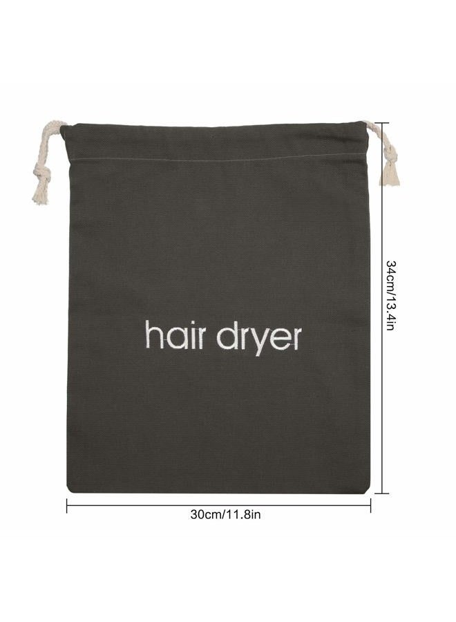Bememo Hair Dryer Bag, 11.8 x 13.8 Inch, Gray, Cotton - Image 1