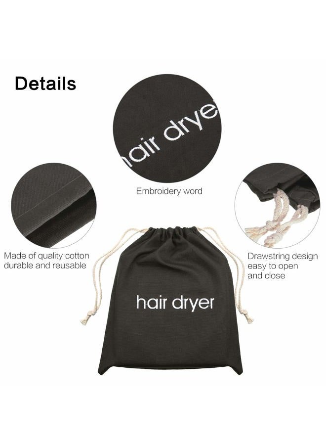 Bememo Hair Dryer Bag, 11.8 x 13.8 Inch, Gray, Cotton - Image 2
