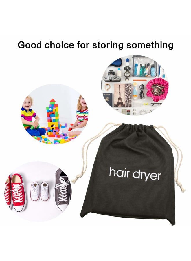 Bememo Hair Dryer Bag, 11.8 x 13.8 Inch, Gray, Cotton - Image 4