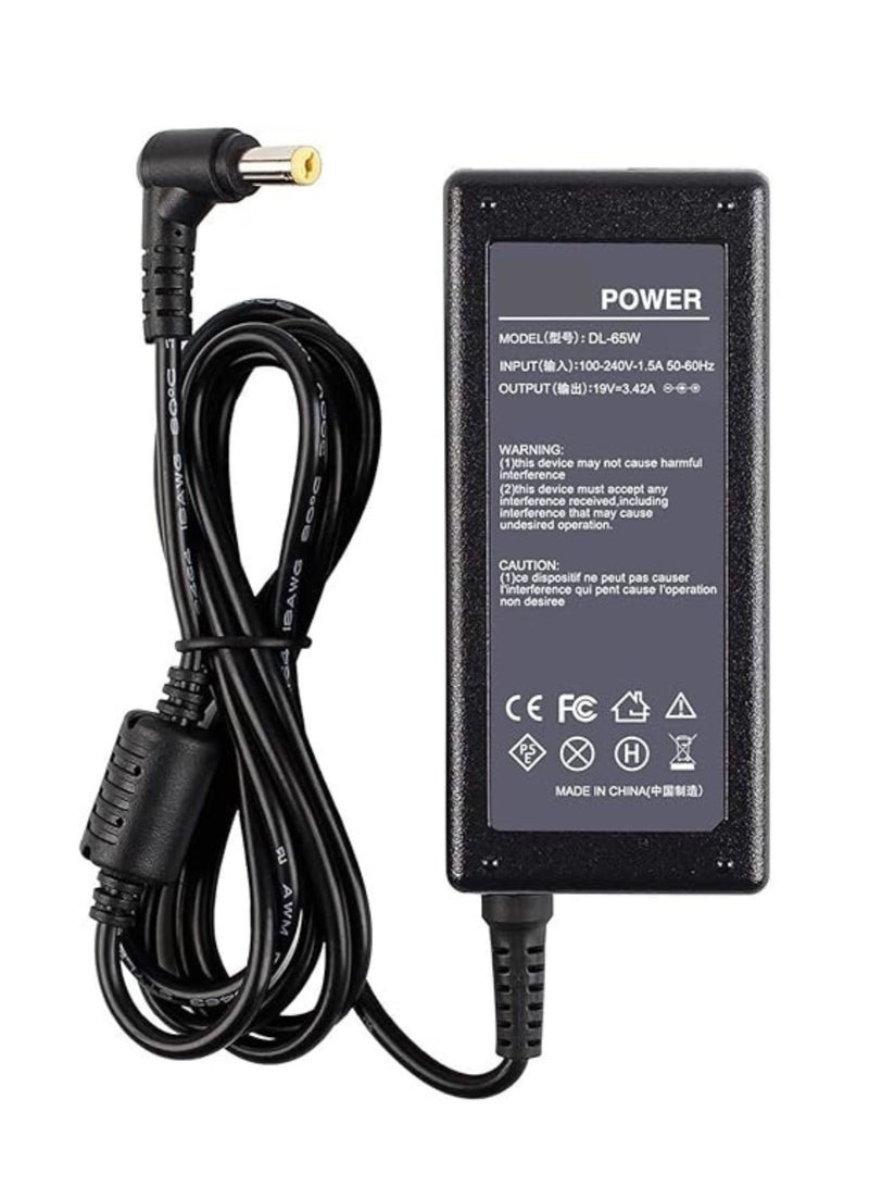 Terabyte 65W Laptop Charger Supply Compatible for ACER Model AS3025WLMi 19V/3.42A (5.5mm*1.7mm) AC Power Adapter - Image 1