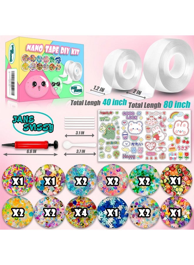 JANESVISSY Nano Tape Bubble Kit, Nano Double Sided Adhesive Tape Bubbles, Arts and Craft DIY Party Activities Toys Crts and Crafts for Kids Ages 8-12 Year Bubble Craft Kit Toys 2PCS (2"&1.2") - Image 2