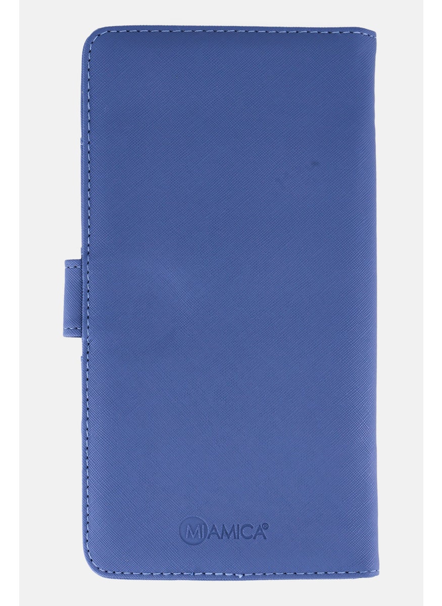 Miamica Printed Leather Family Passport Case 26 H x 14 L x 2 W cm , Slate Blue  - Image 3