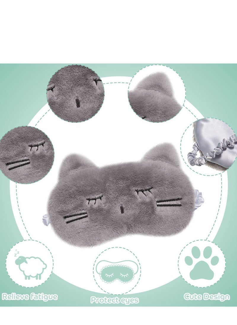 Generic - Set of 3 Cute Animal Eye Masks for Sleep, Soft and Adjustable Blindfolds for Adults and Kids, Perfect for Travel and Relaxation - Image 1