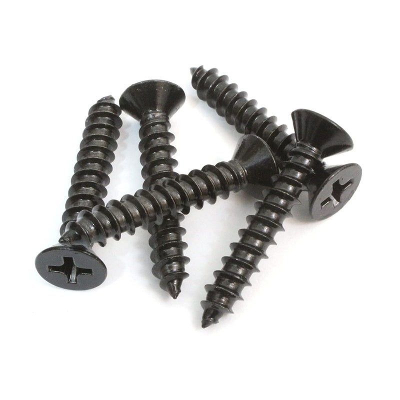 Bolt Dropper #6 x 1/2 Inch Wood Screws, Pack of 100 - Black Xylan Coated Stainless Steel Flat Head Phillips Screw - Corrosion Resistant for Wood, Drywall Applications, and Outdoor Use - Image 1