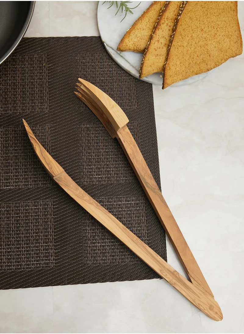Premier Kora Olive Wood Serving Tongs