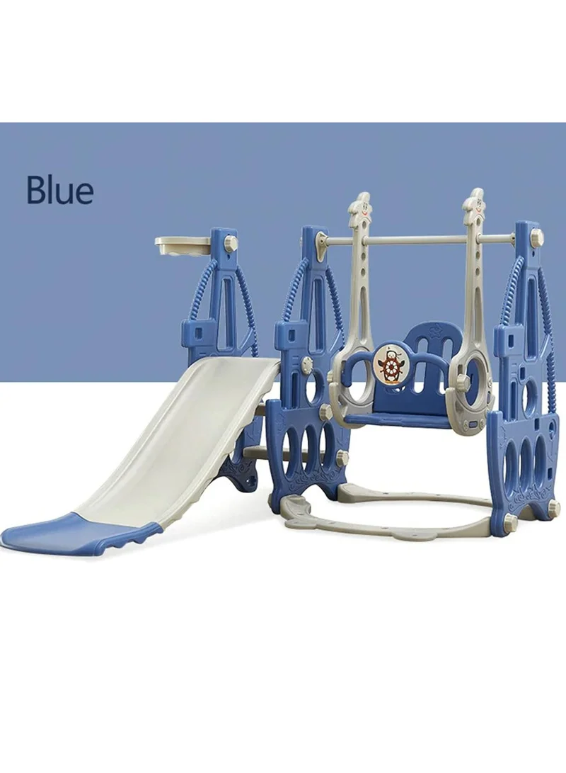 Kikibebe Kikibebe Slide For 1-6 Years Old Baby Use Indoor, 3 In 1 Multi Function Baby Slide And Swing For Family - Blue