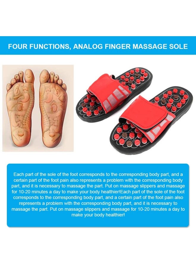 klarako - Foot Massage Slippers, Unisex Adjustable Foot Massage Slipper Foot Acupoint Stimulate Slippers Mat Relaxer Reflexology Massage Tools for Health Care Parents Women Men.(40-41) - Image 1