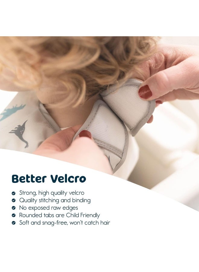 Tiny Twinkle Mess Proof Baby Bib - Waterproof & Lightweight Baby-Led Weaning Apron | 100% Recycled Polyester, Easy Clean & Machine Washable (Green Checkers, Small 6-24 Months) - Image 3