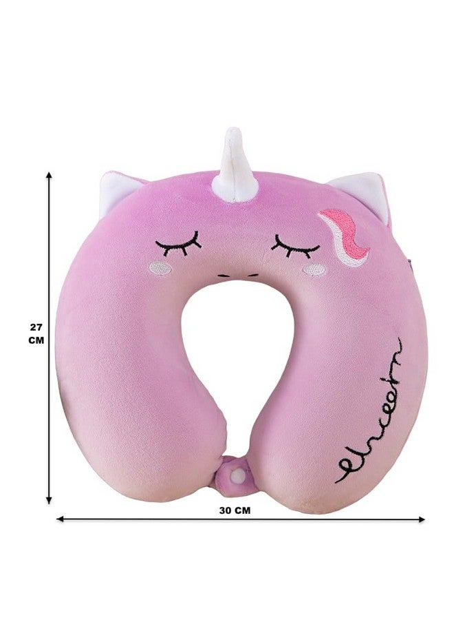DC DECORIO- A UNIQUE PRODUCT RANGE DC DECORIO Kids Travel Pillow,Unicorn Fiber with,U-Shaped Airplane Car Flight Head Neck Support Pillow for Adults Toddler Children,Boys,Girls (Purple) - Image 2